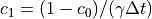c_1 = (1 - c_0) / ( \gamma \Delta t)