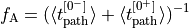 f_{\text{A}} = (\langle t_{\text{path}}^{[0^-]} \rangle +
\langle t_{\text{path}}^{[0^+]} \rangle)^{-1}