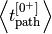 \left \langle t_{\rm path}^{[0^+]} \right \rangle