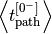 \left \langle t_{\rm path}^{[0^-]}\right \rangle